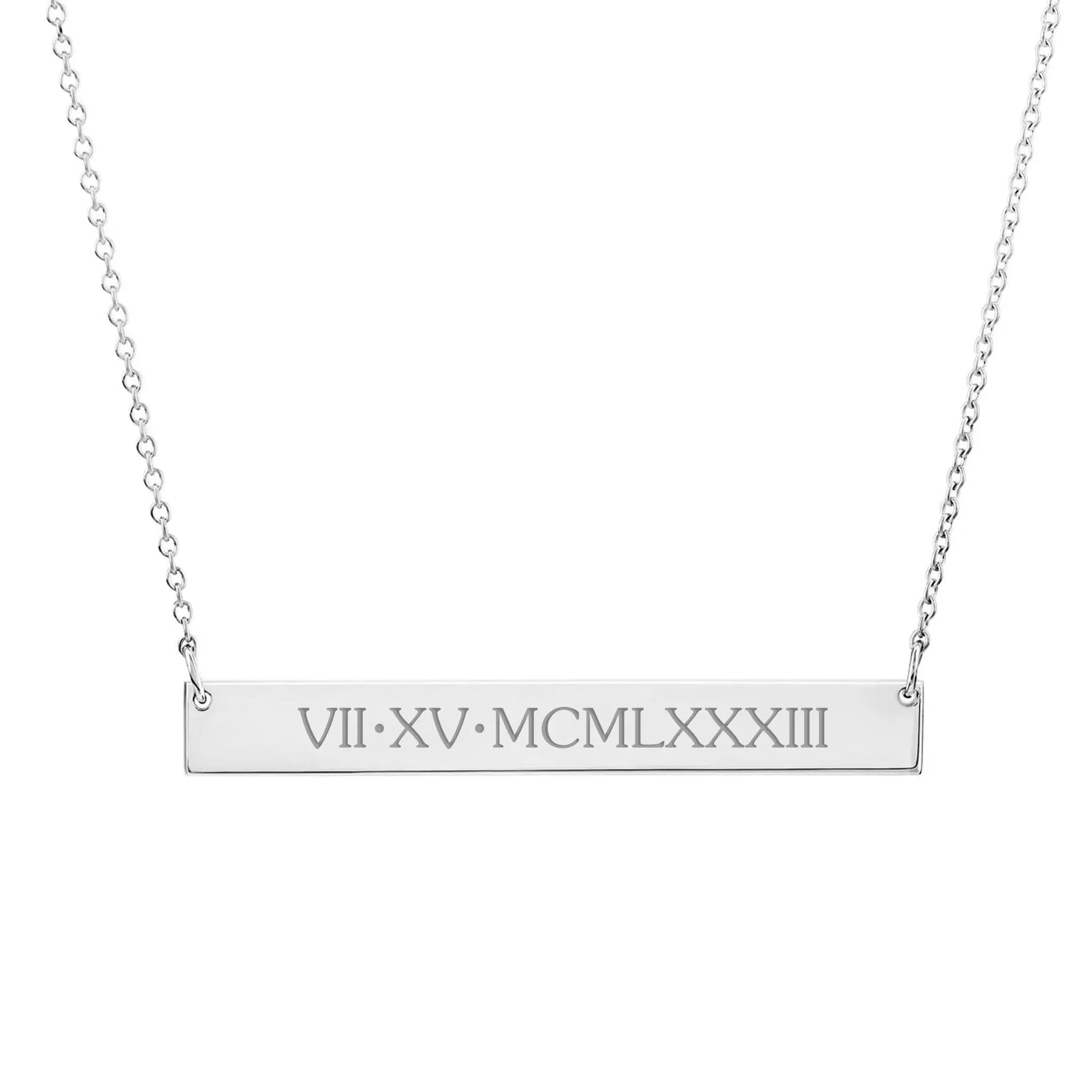 14k Gold Skinny Bar Necklace - Uppercase