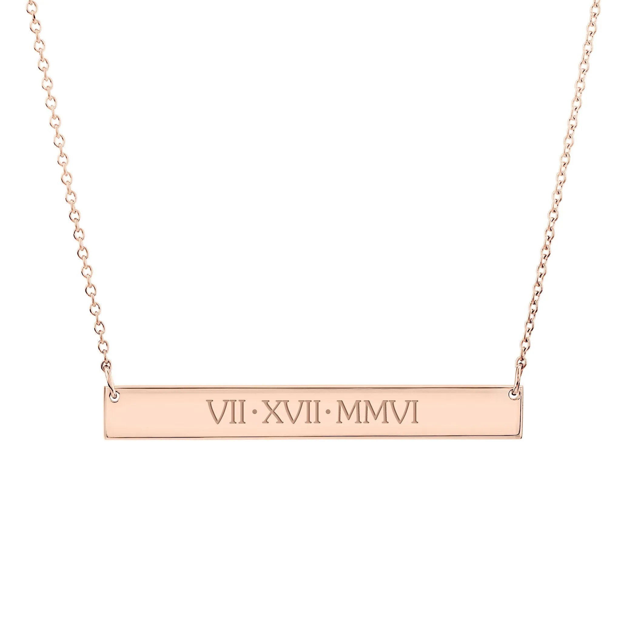 14k Gold Skinny Bar Necklace - Uppercase