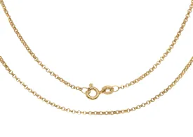 15.5" Skinny 9ct Gold Pendant Chain, 2.4g