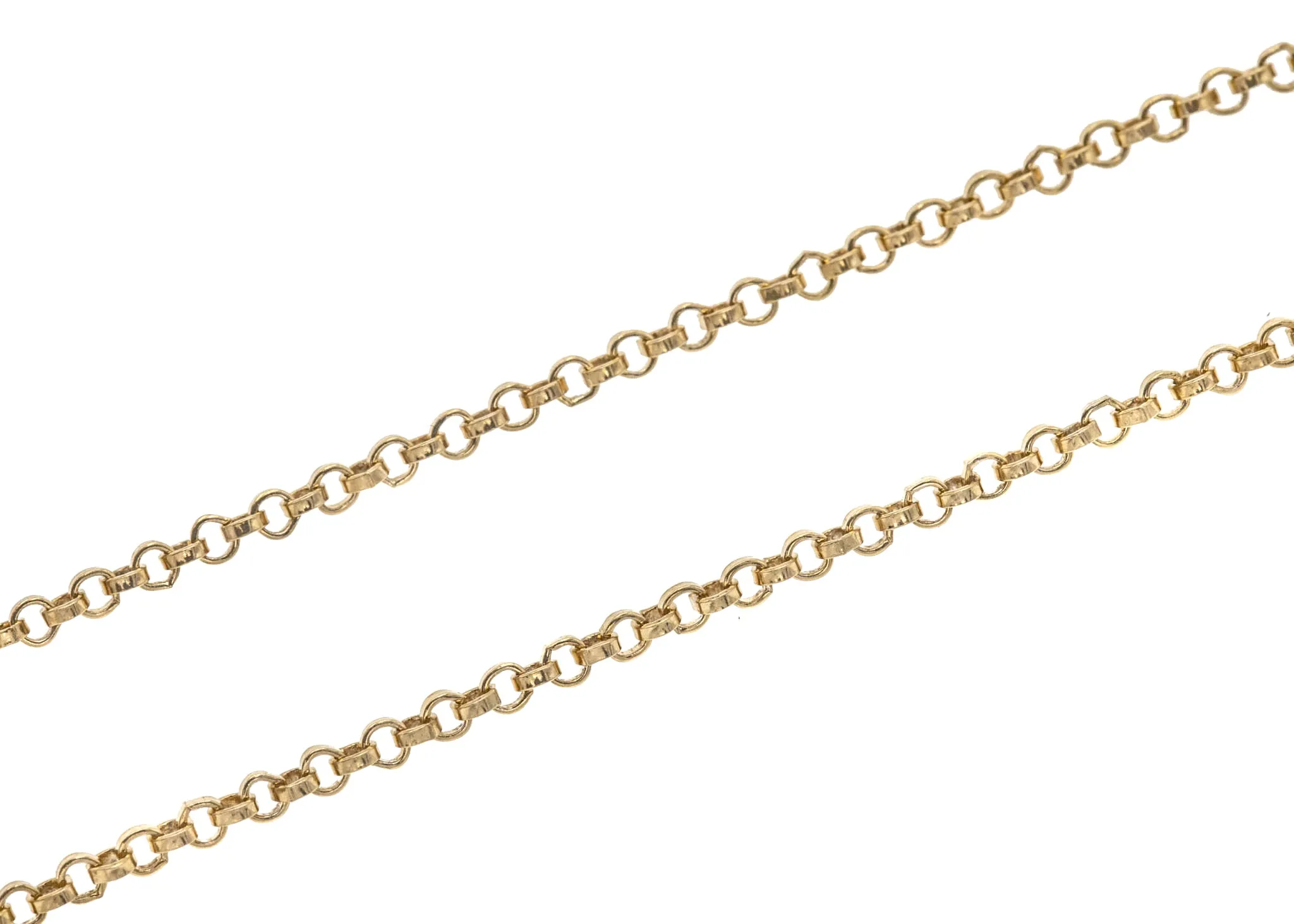 15.5" Skinny 9ct Gold Pendant Chain, 2.4g