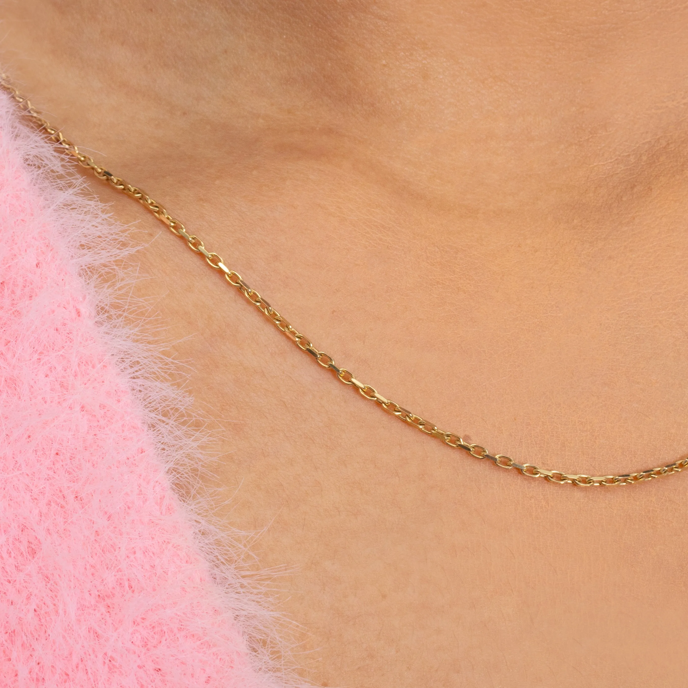 18" 9ct Gold Skinny Chain, 2.8g