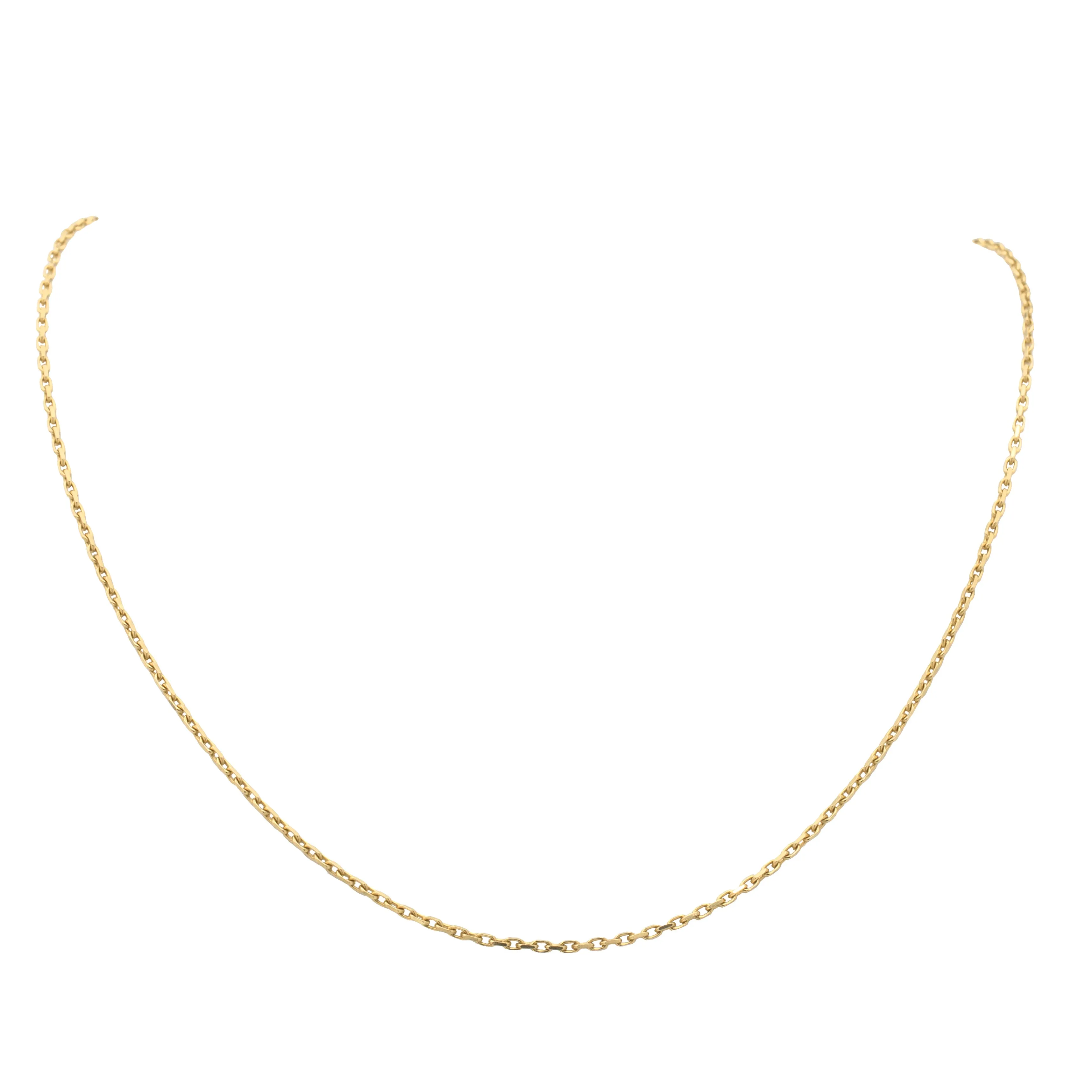 18" 9ct Gold Skinny Chain, 2.8g