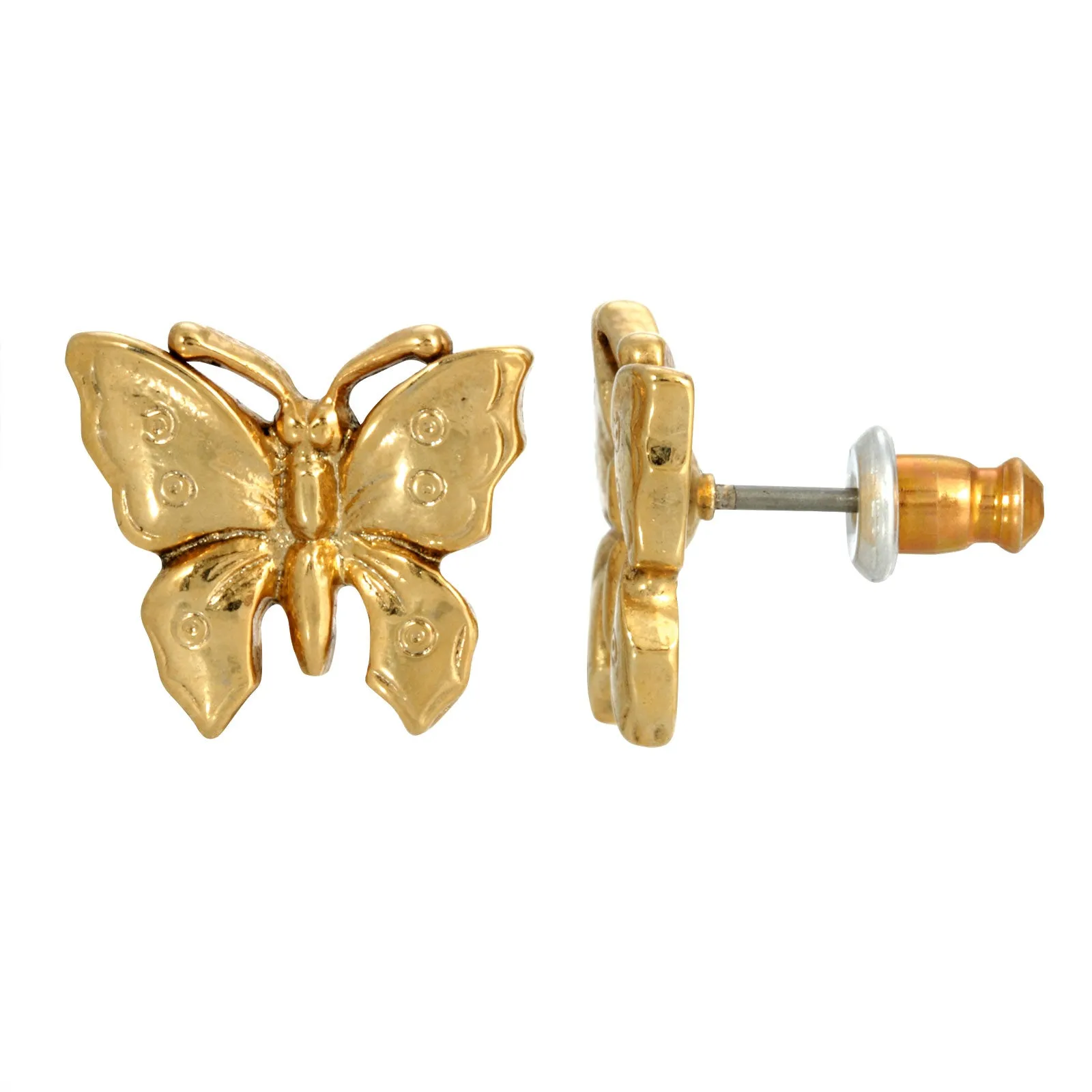 1928 Jewelry&reg; Gold Tone Petite Butterfly Post Earrings