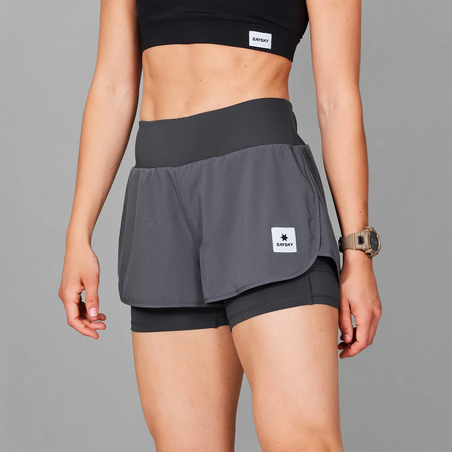 2 In 1 Pace Shorts 3" Dames