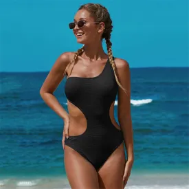 2021 Summer Women LA CISNE New style open waist one-piece swimsuit Sizes S - XL