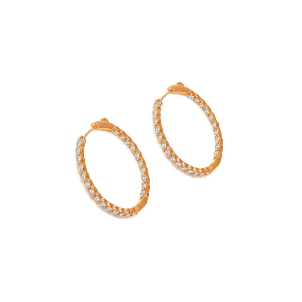 2.50 Carat Skinny Inside Out Hoops