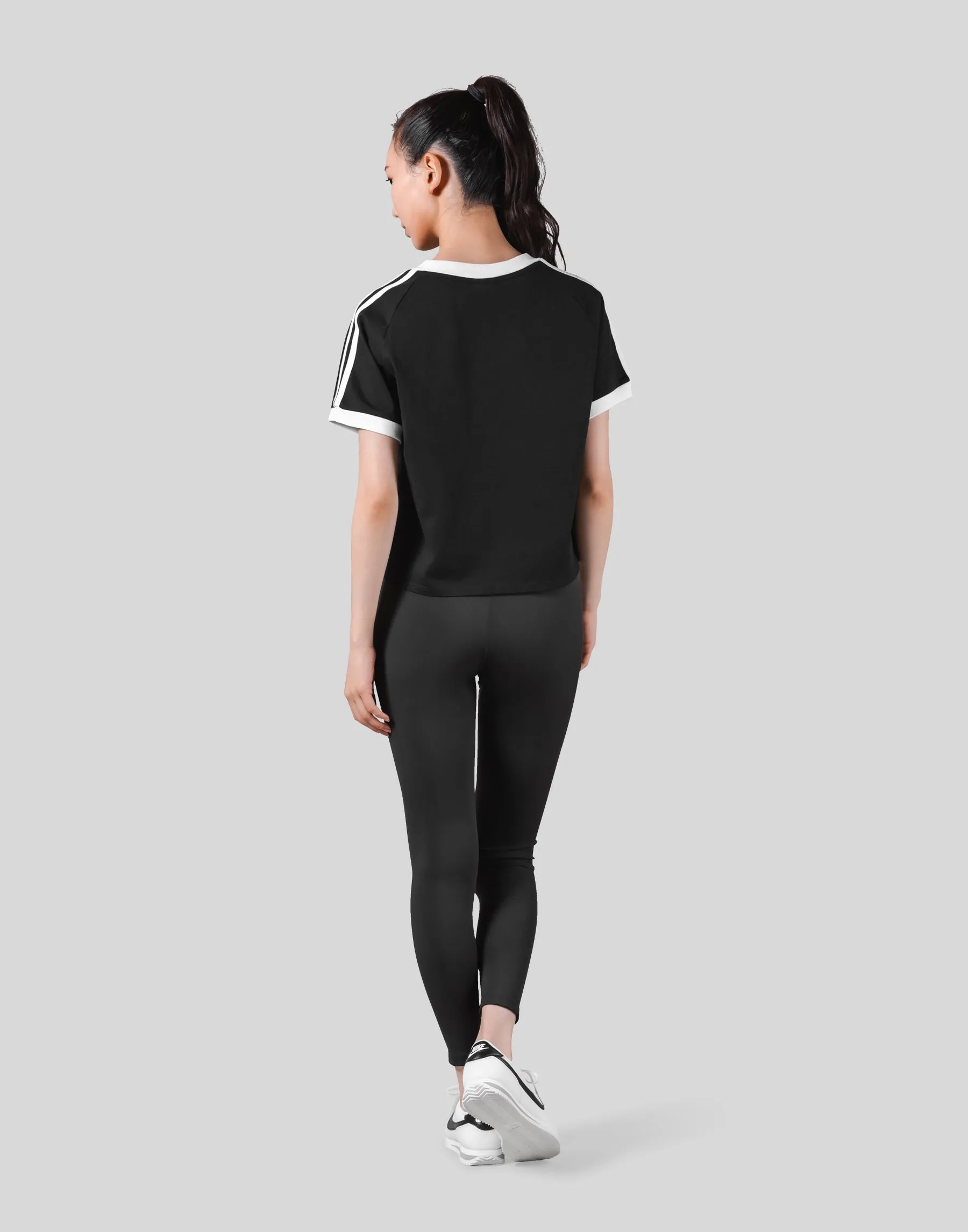 2Line V Neck T-Shirt - Black