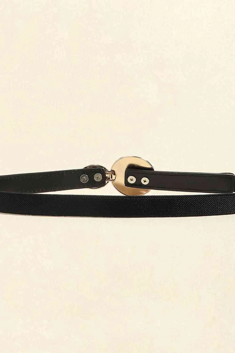 3 Vegan Leather Circle Skinny Belt