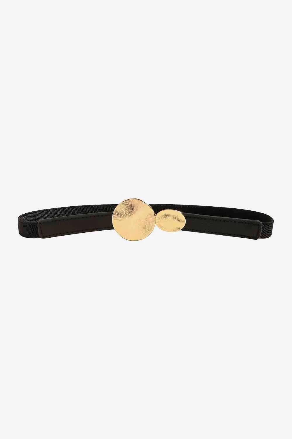 3 Vegan Leather Circle Skinny Belt