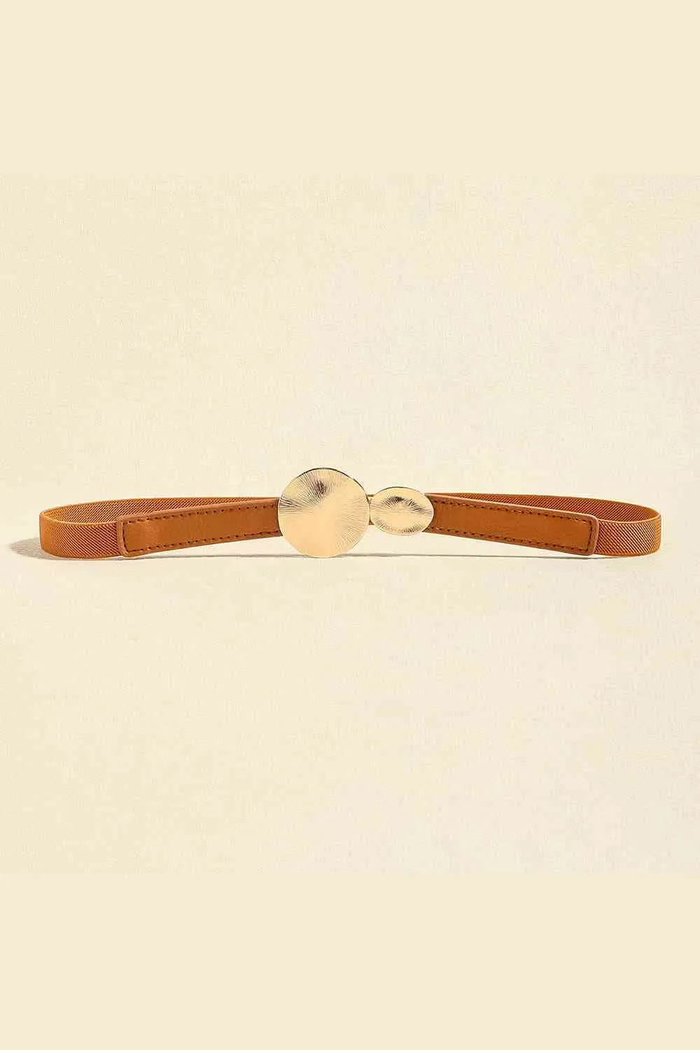 3 Vegan Leather Circle Skinny Belt