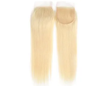 4X4 12A Virgin Lace Closure - Blonde Straight