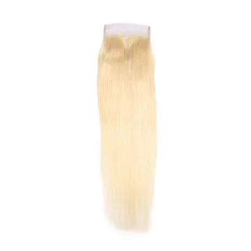 4X4 12A Virgin Lace Closure - Blonde Straight