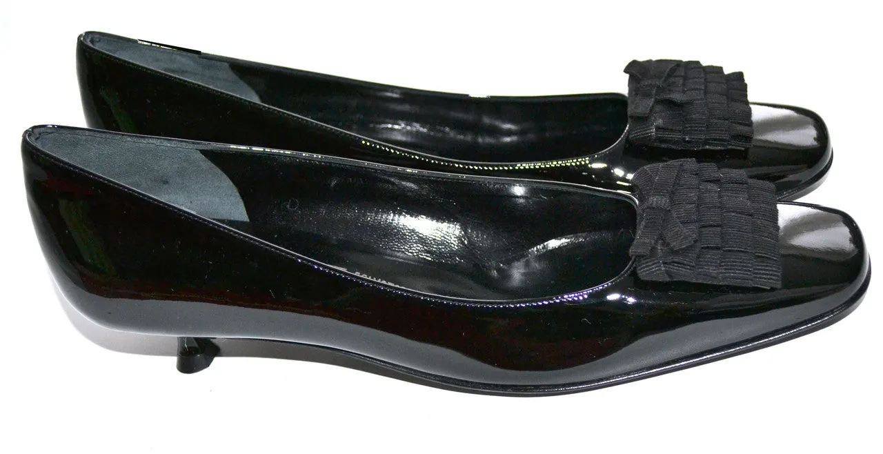 8.5 NEW in Original Box Black Patent Leather Salvatore Ferragamo Shoes