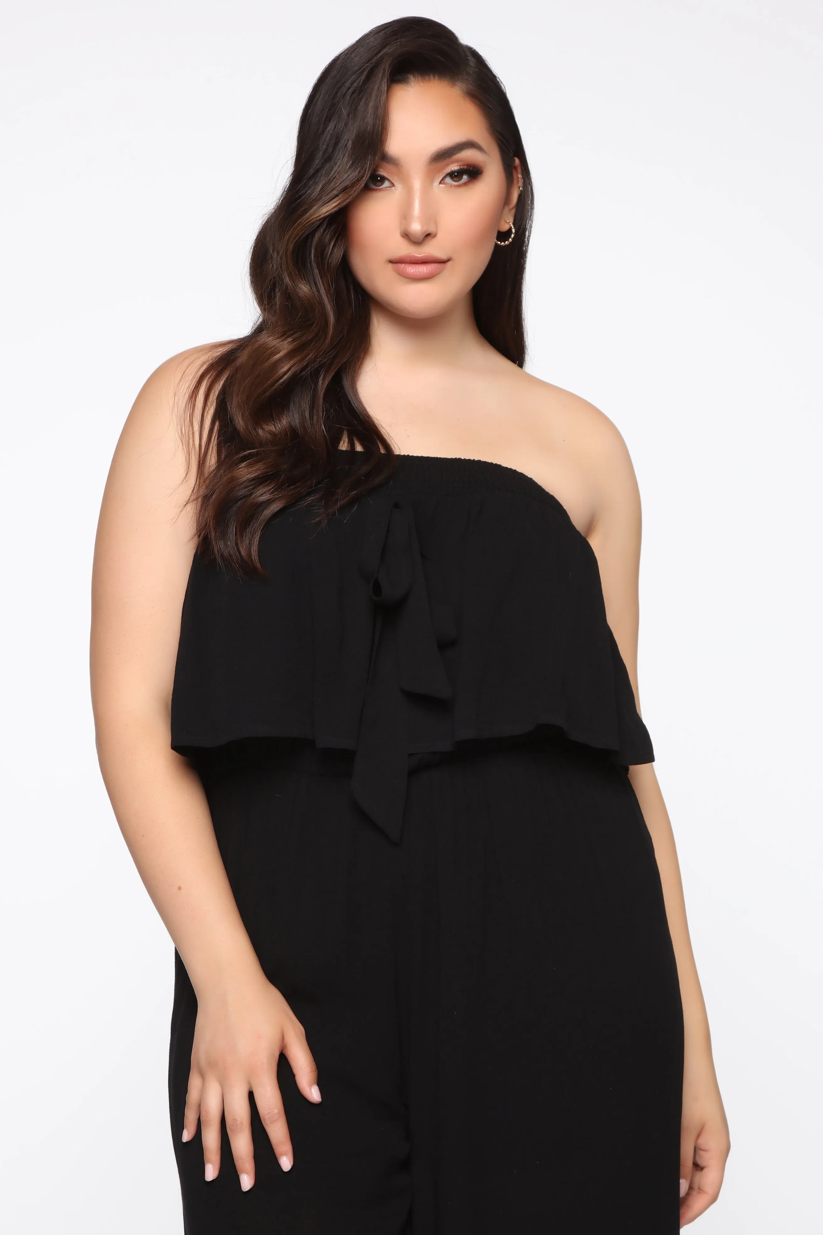 A Little More Romance Jumpsuit - Black