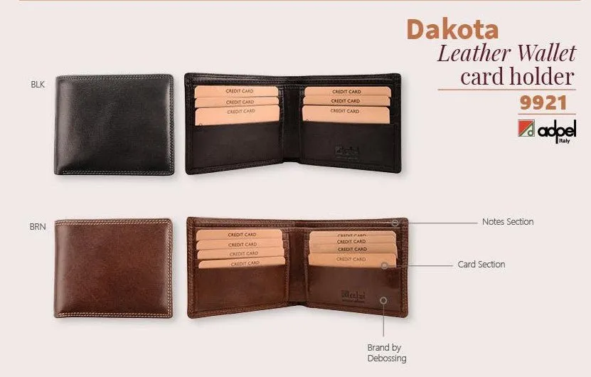 Adpel Dakota Leather 8CC Wallet | Black