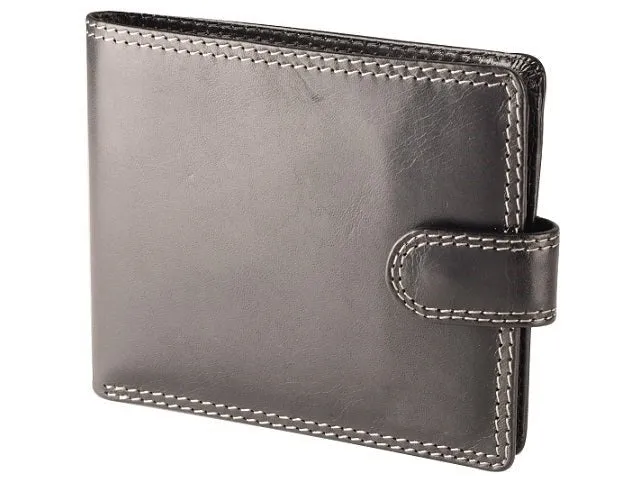 Adpel Dakota Leather Wallet With License Pocket | Black