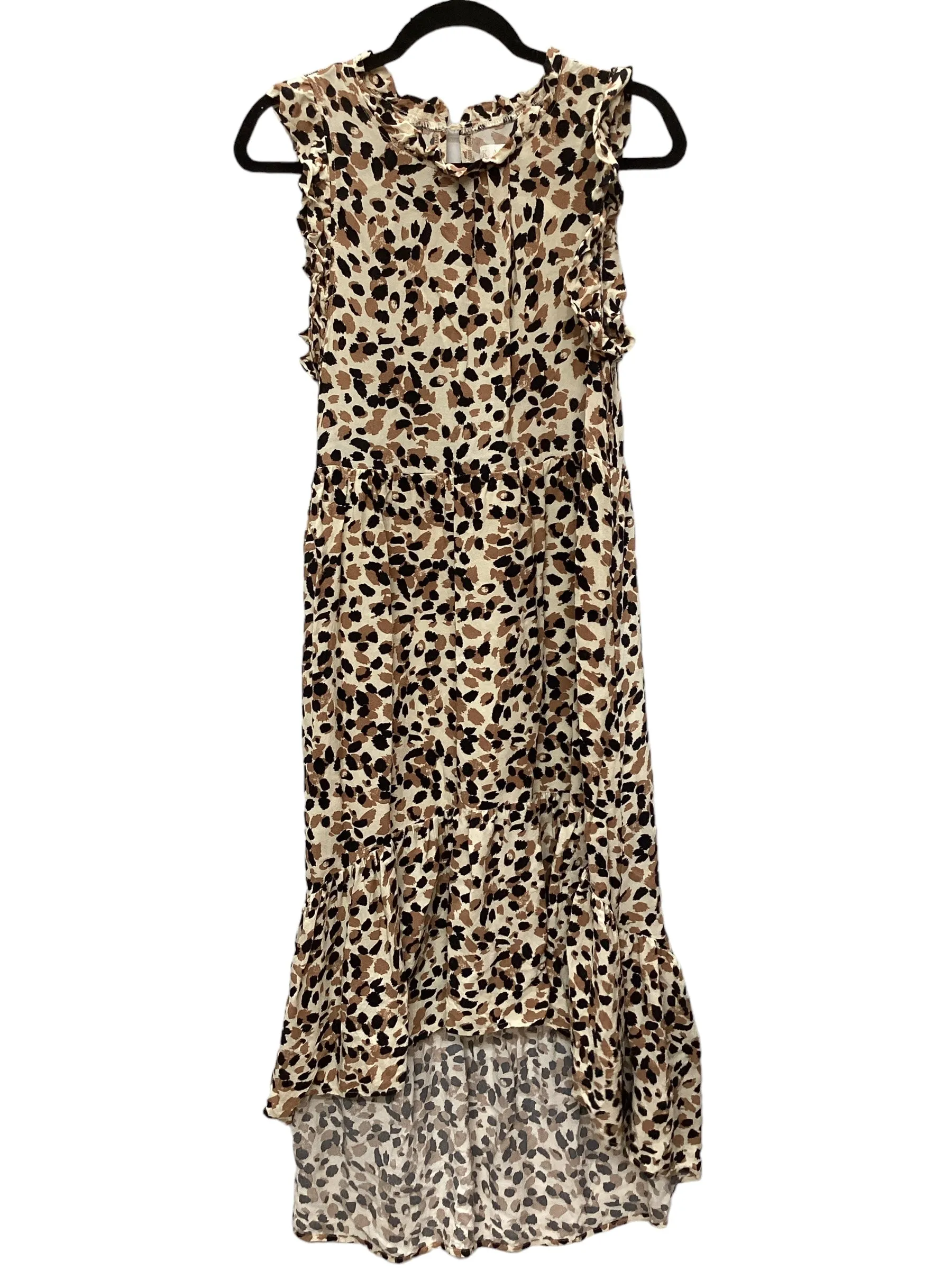 Animal Print Dress Casual Midi Karlie, Size M