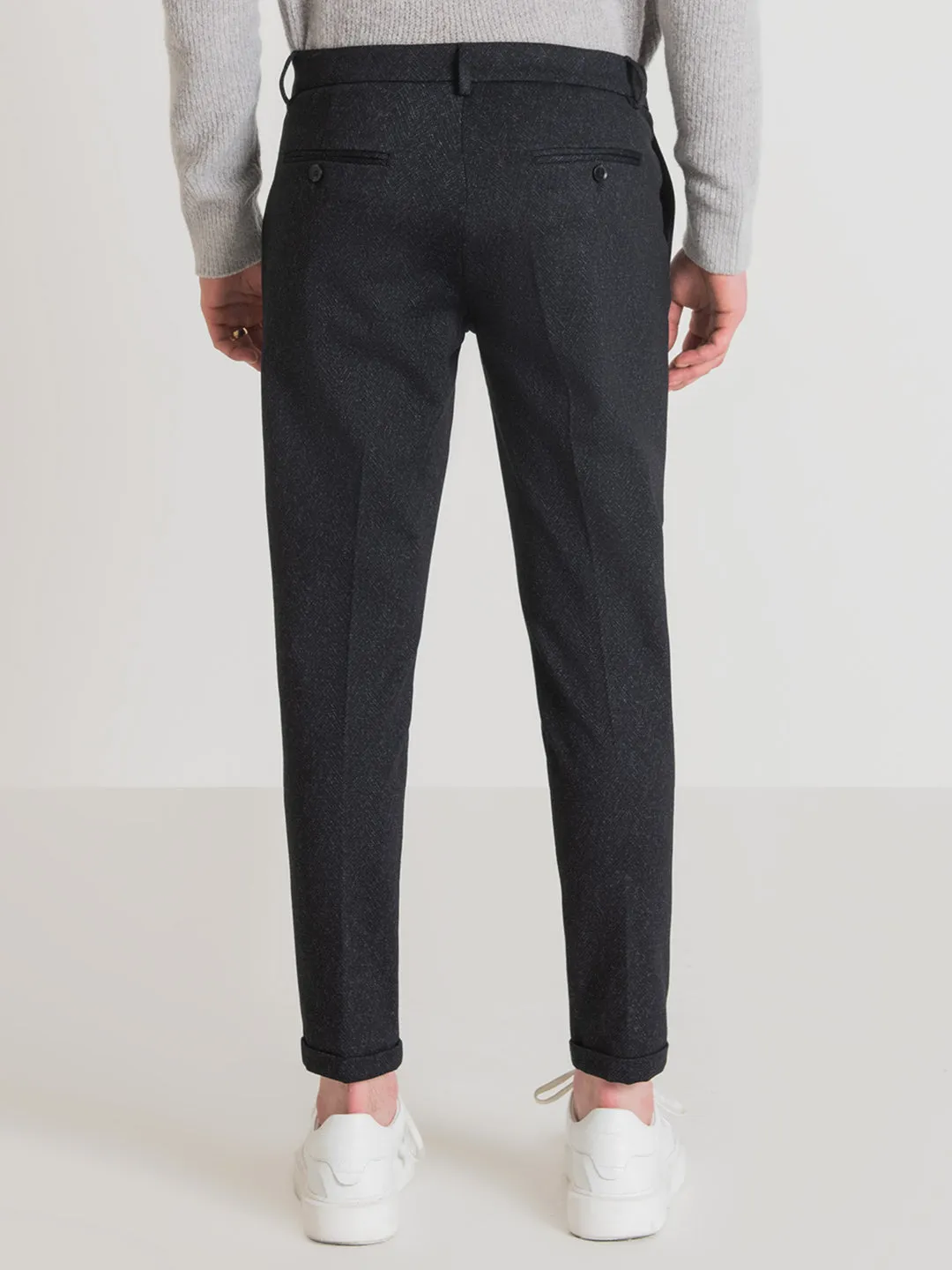 Antony Morato Men Blue Solid Super Skinny Trouser