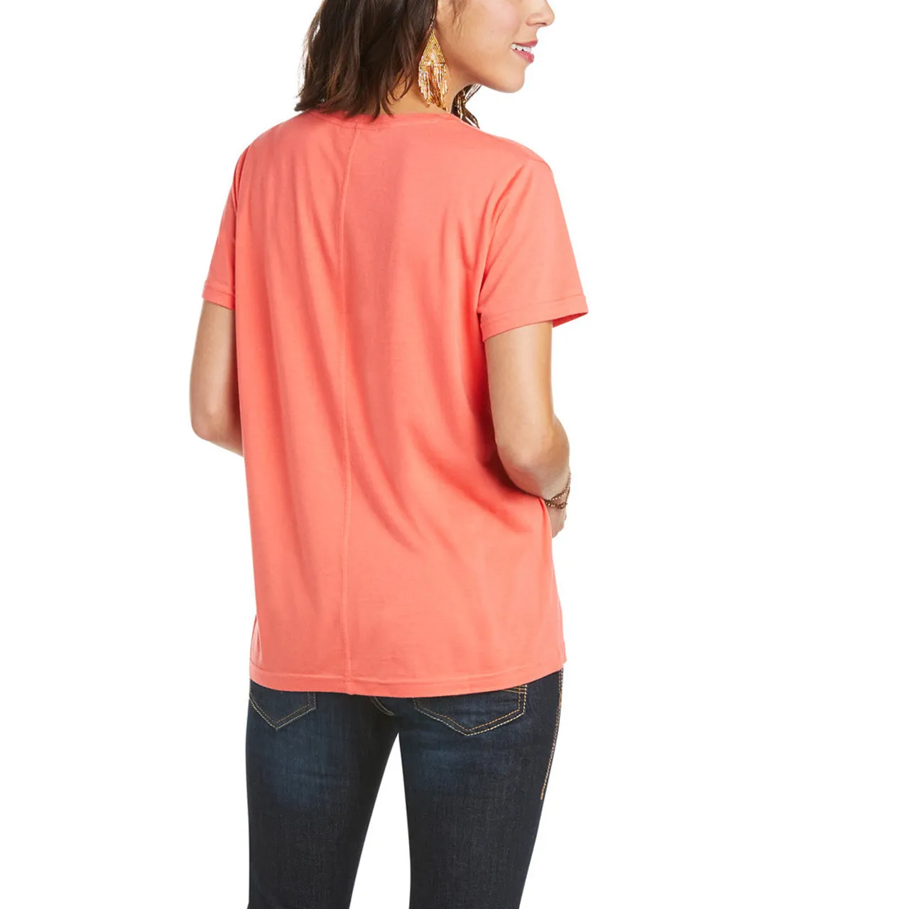 Ariat Ladies Element Coral Lipstick Short Sleeve T-Shirt 10035205