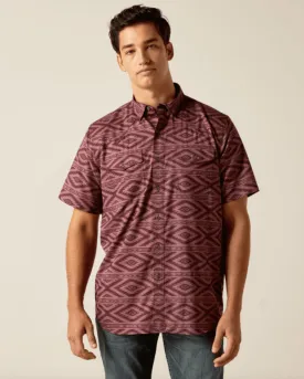 Ariat Men's Dark Redwood VentTEK Outbound Classic Fit Short Sleeve Western Shirt 10051380