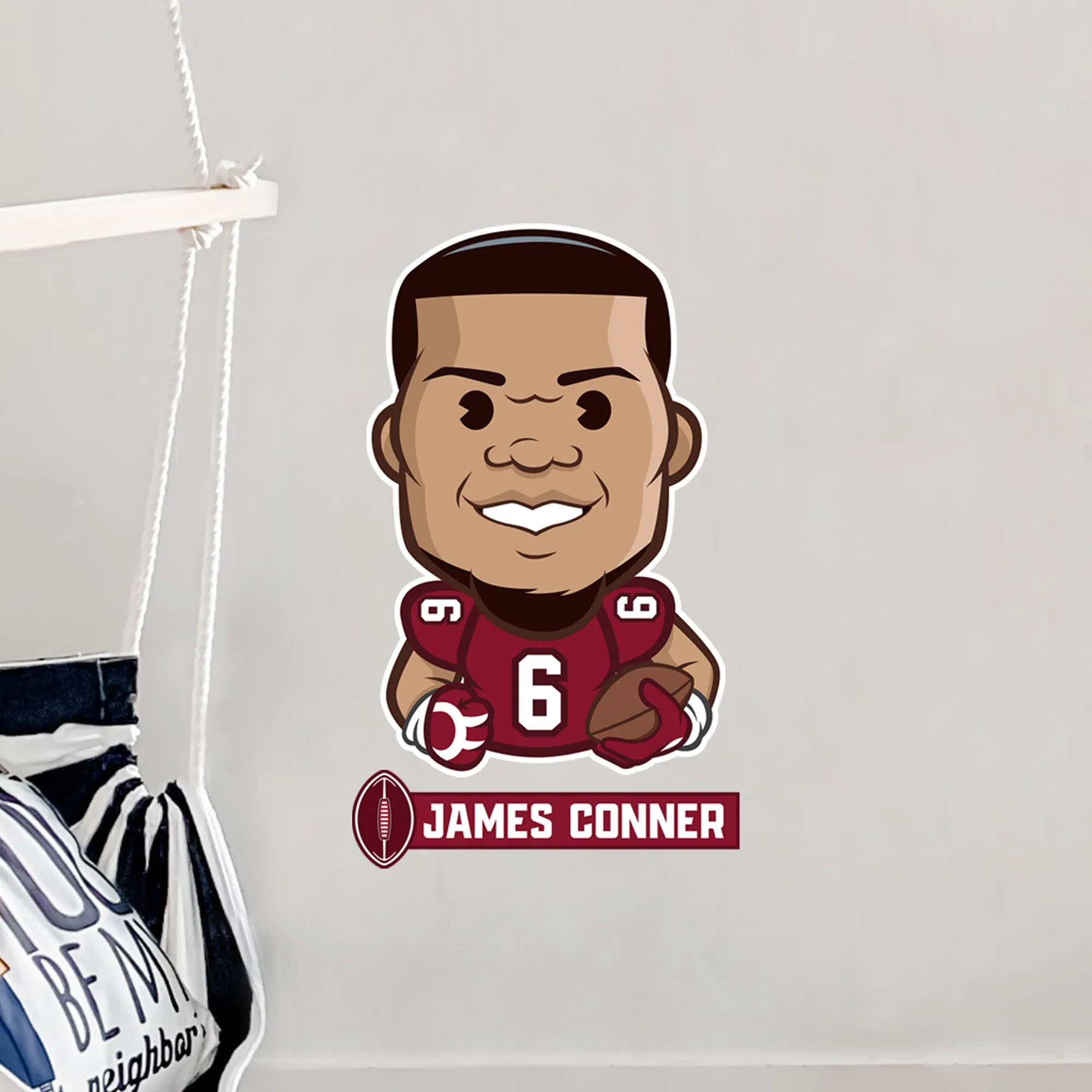 Arizona Cardinals: James Conner Emoji - Officially Licensed NFLPA Removable Adhesive Decal