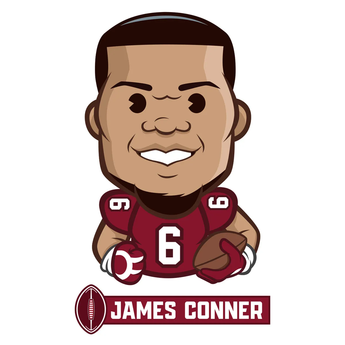 Arizona Cardinals: James Conner Emoji - Officially Licensed NFLPA Removable Adhesive Decal