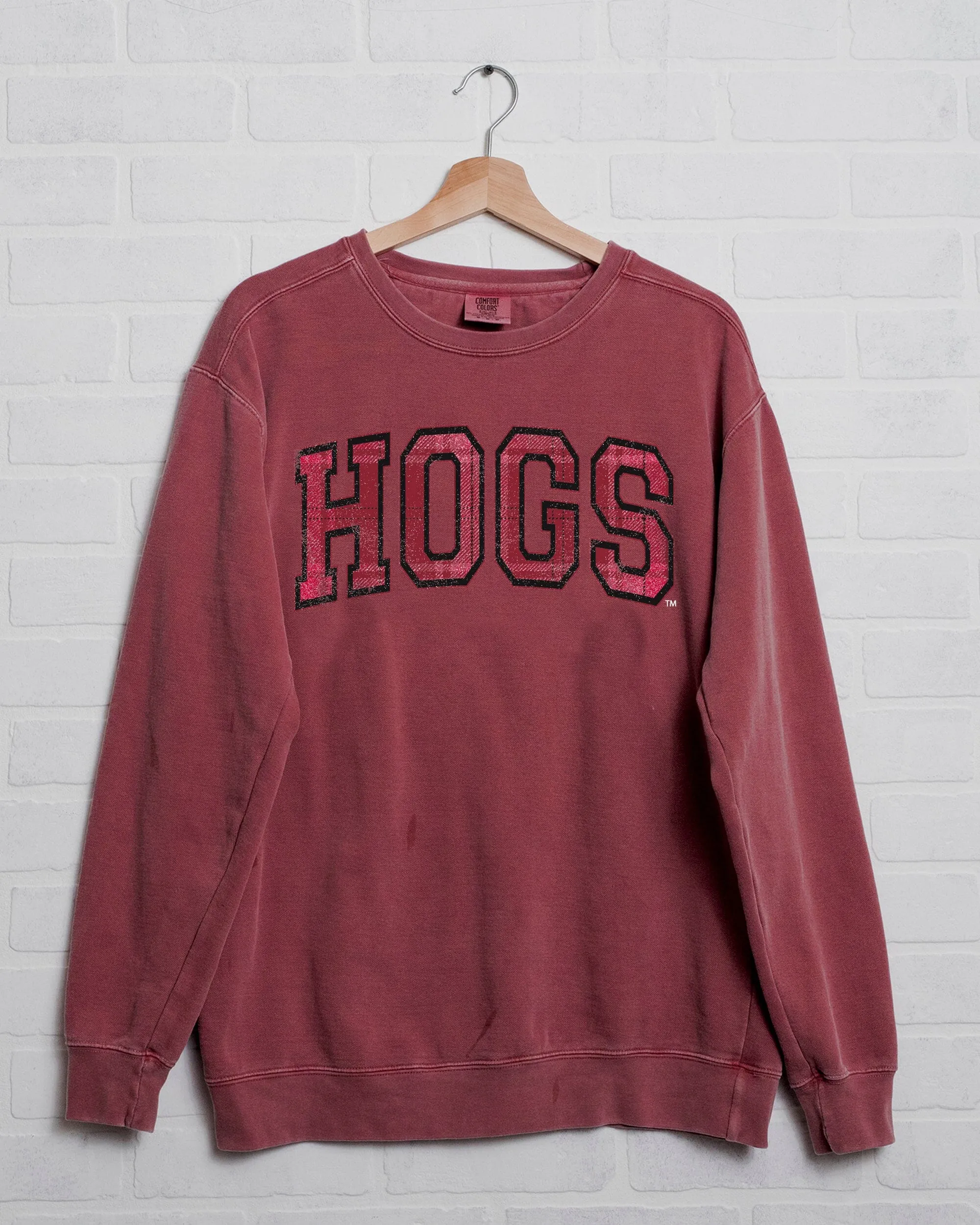 Arkansas Razorbacks Tartan Cardinal Sweatshirt