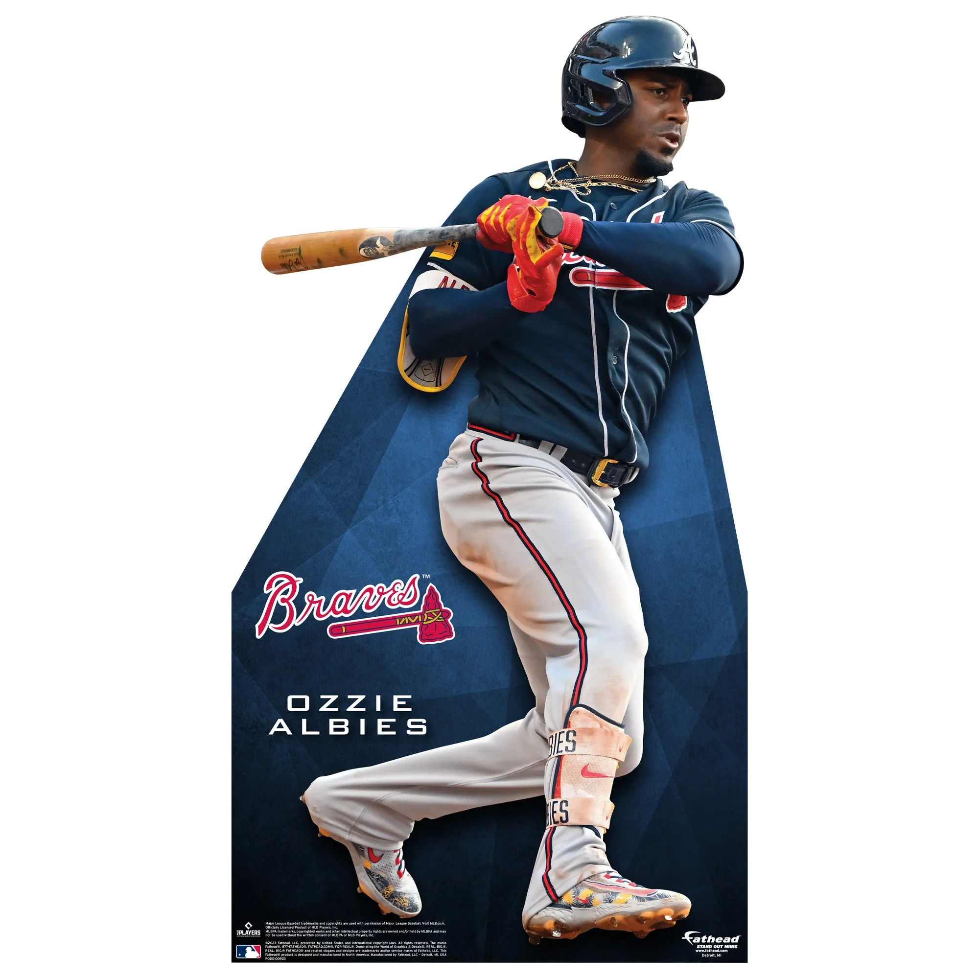 Atlanta Braves: Ozzie Albies 2023  Mini   Cardstock Cutout  - Officially Licensed MLB    Stand Out