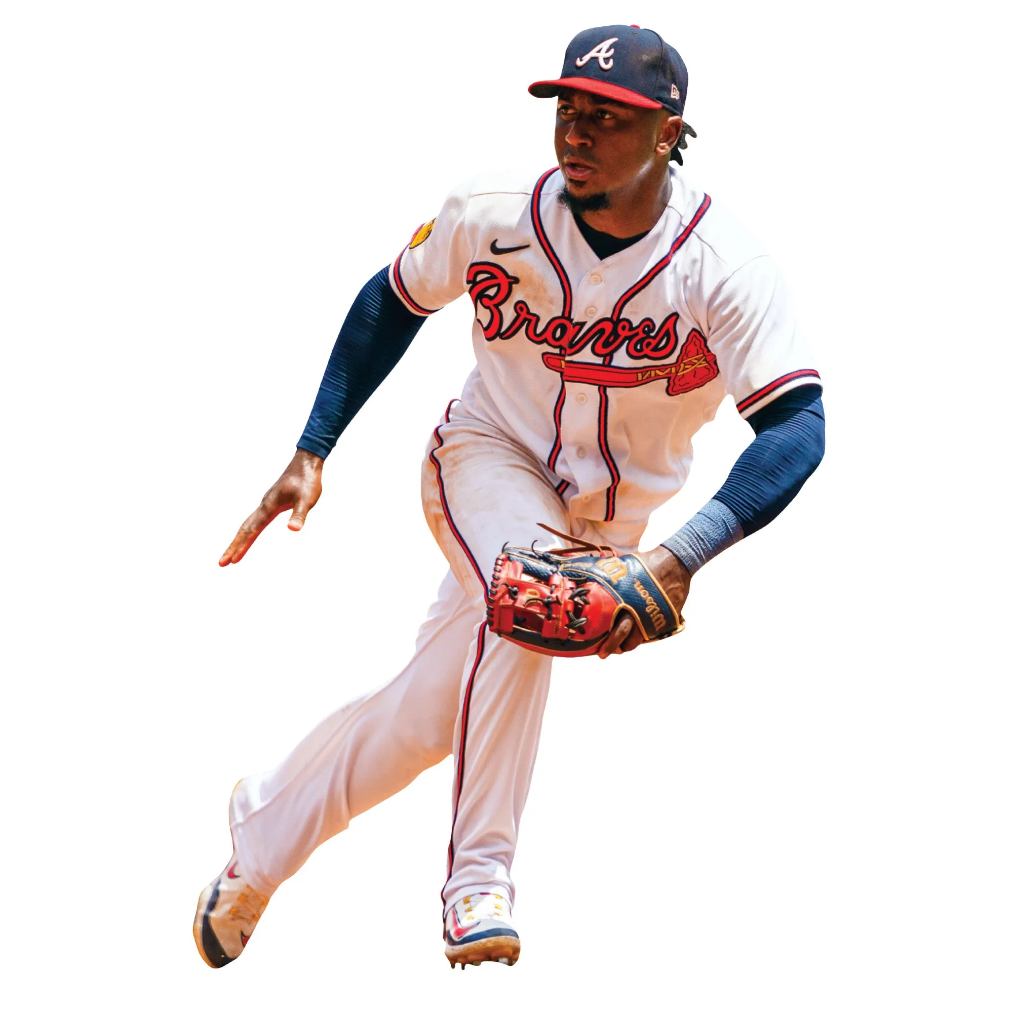 Atlanta Braves: Ozzie Albies  Fielding        - Officially Licensed MLB Removable     Adhesive Decal