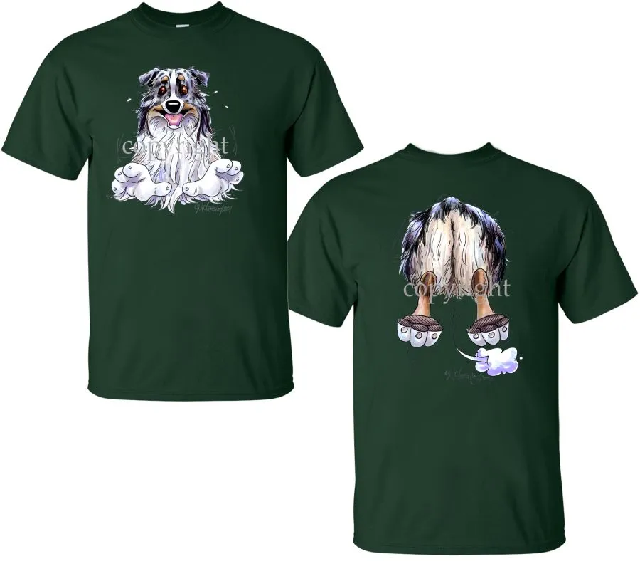 Australian Shepherd  Blue Merl - Coming and Going - T-Shirt (Double Sided)