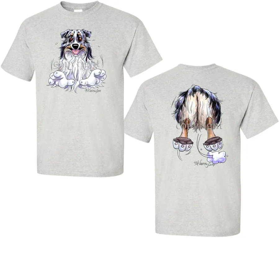 Australian Shepherd  Blue Merl - Coming and Going - T-Shirt (Double Sided)