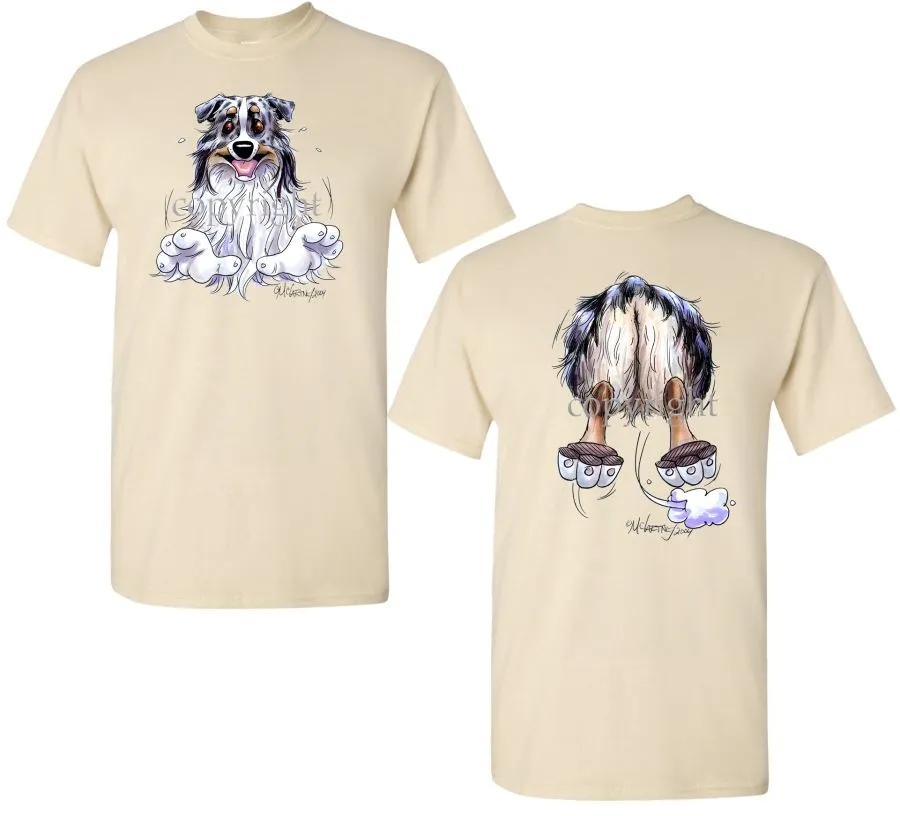 Australian Shepherd  Blue Merl - Coming and Going - T-Shirt (Double Sided)