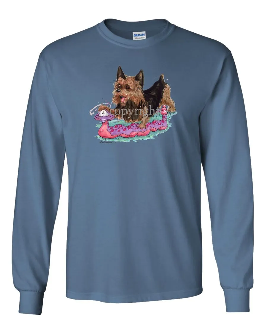 Australian Terrier - With Toy Snake - Caricature - Long Sleeve T-Shirt