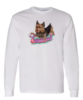 Australian Terrier - With Toy Snake - Caricature - Long Sleeve T-Shirt