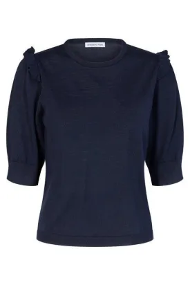 Aza Puff Sleeve Navy