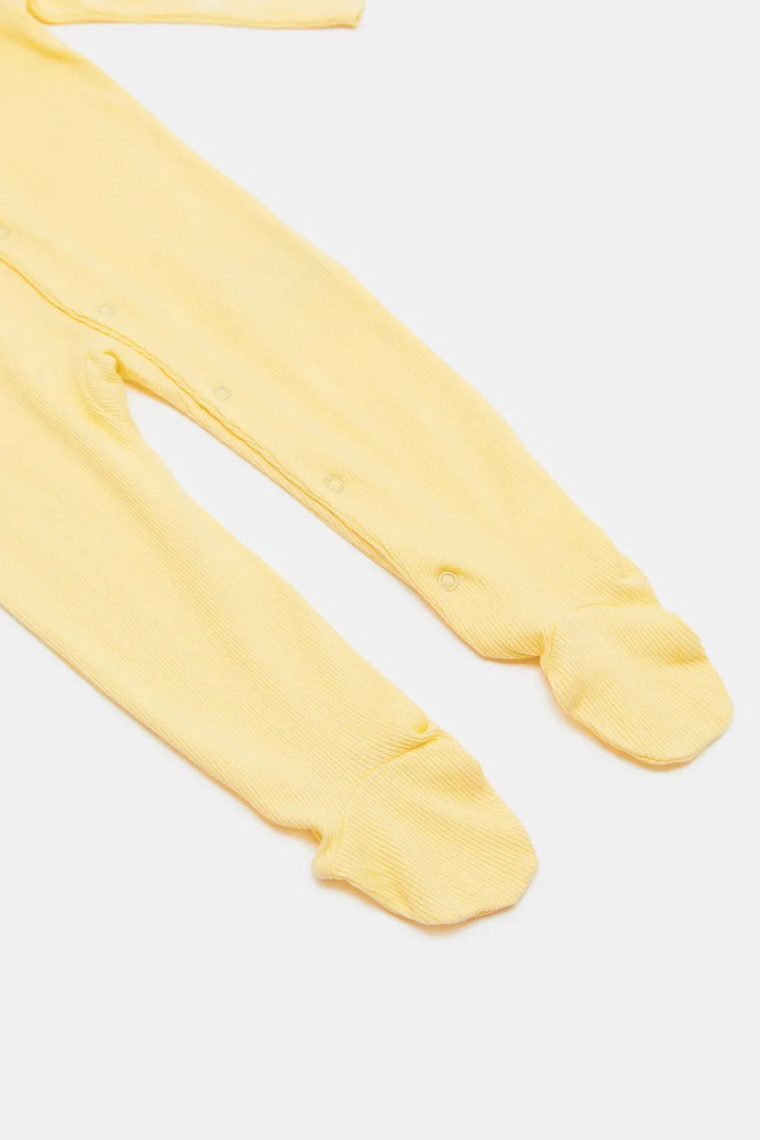 Babies Yellow Plain Sleepsuit