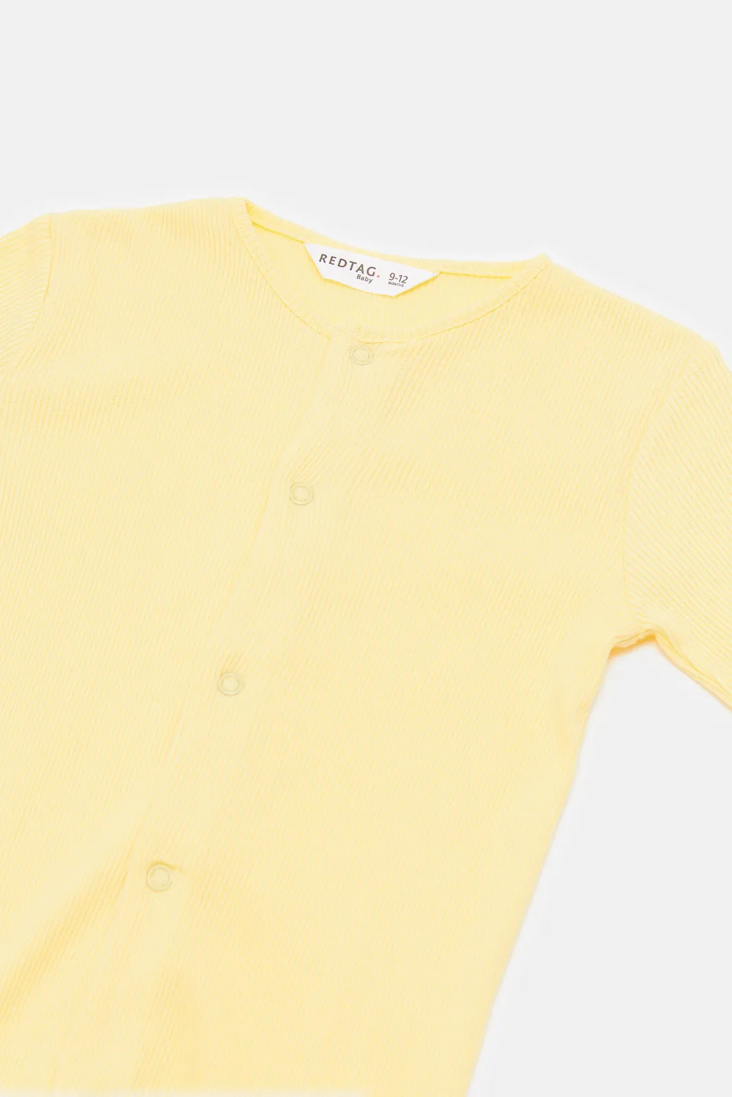 Babies Yellow Plain Sleepsuit