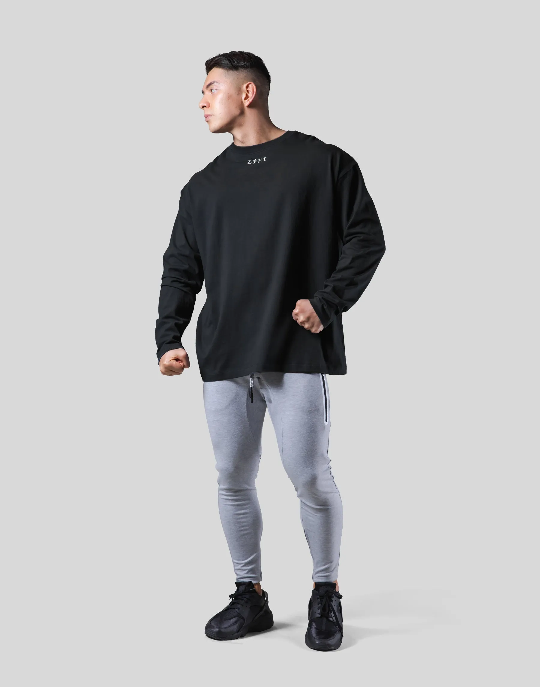 Back Arch Flag Long T-Shirt - Black