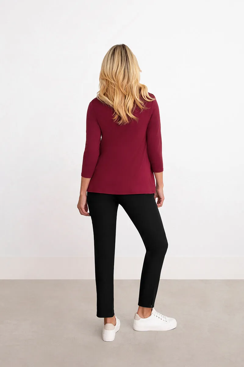 Bamboo V-Neck Trapeze T | Mulberry