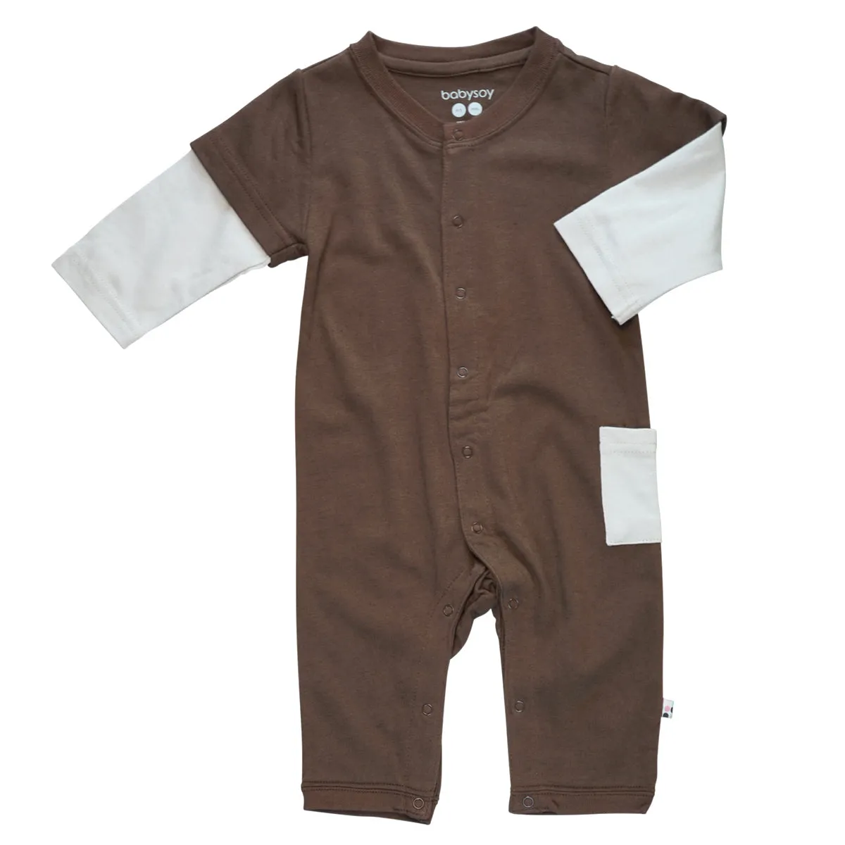 Basic Baseball Style Long Sleeve Coverall