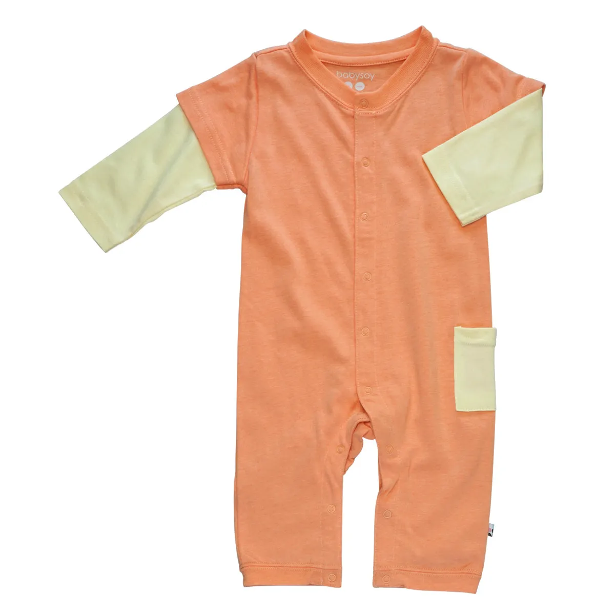 Basic Baseball Style Long Sleeve Coverall