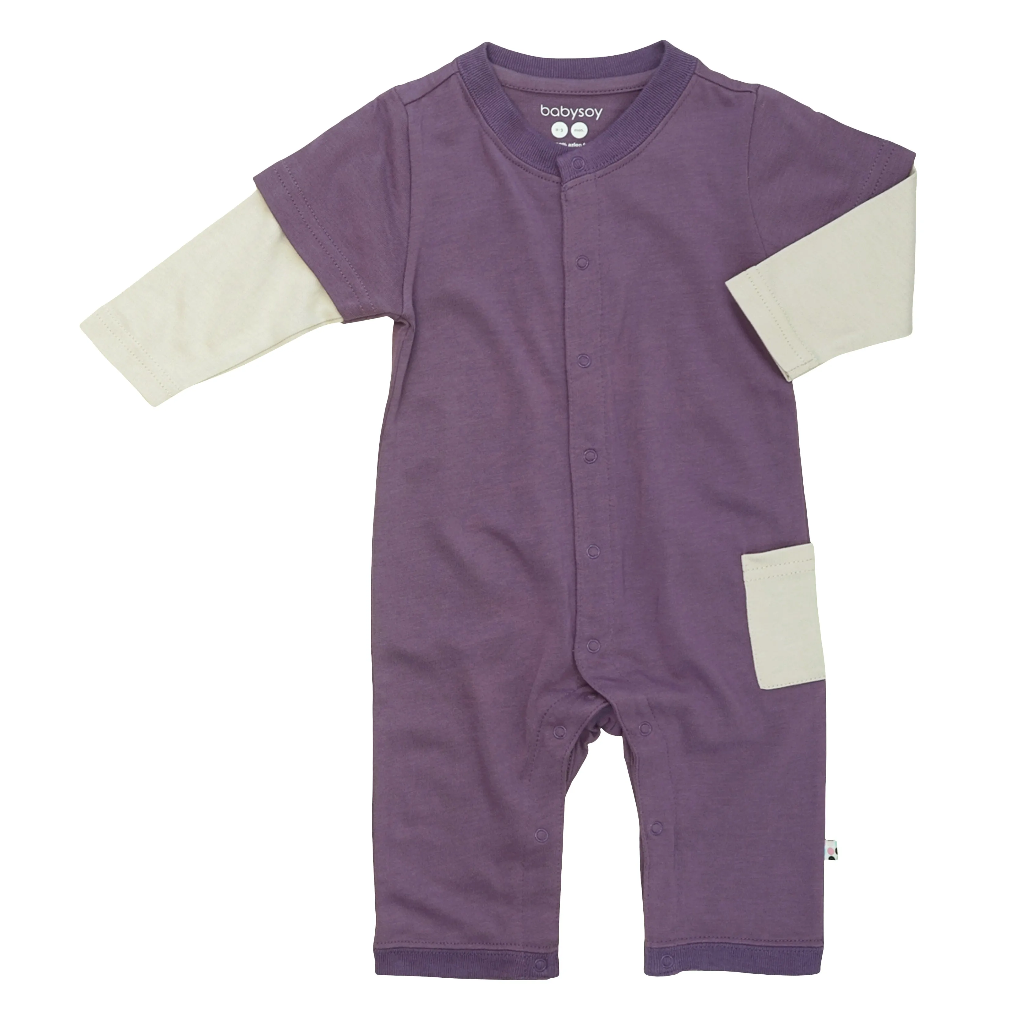 Basic Baseball Style Long Sleeve Coverall