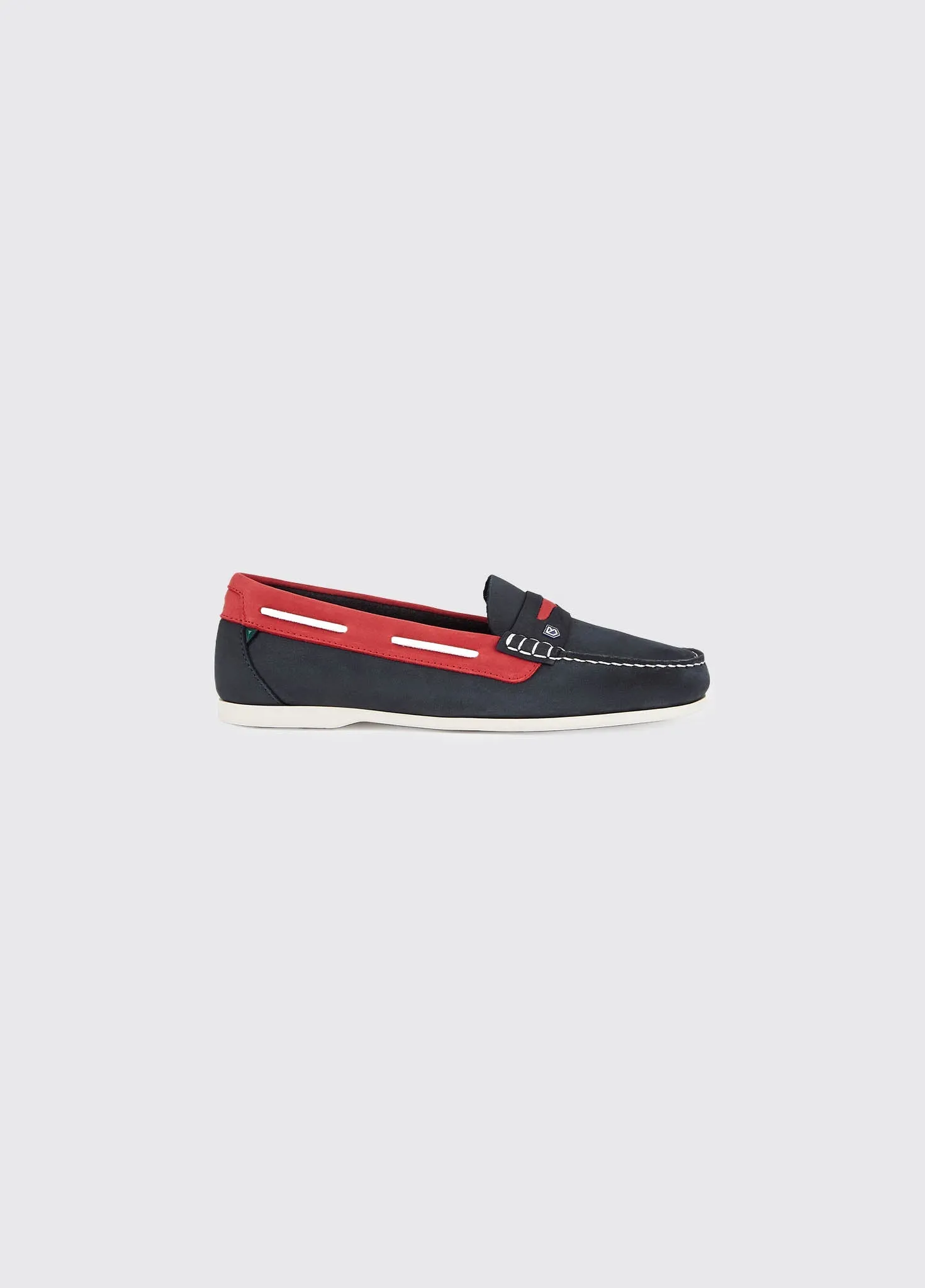 Belize Deck Shoe - Denim/Red