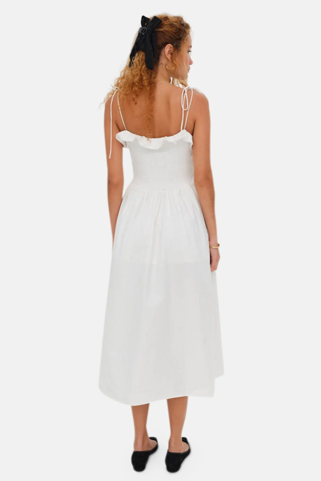 Bethany Midi Dress White