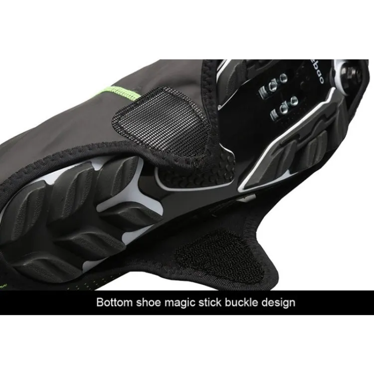 Bicycle Sports Outdoor Cycling Shoe Cover Winter Warm Windproof Waterproof Shoe Cover PU Shoe Cover Cycling Equipment, Size: M(Black Pink)