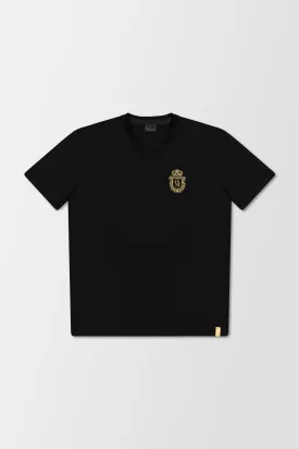 Billionaire Black Crest V-Neck T-Shirt