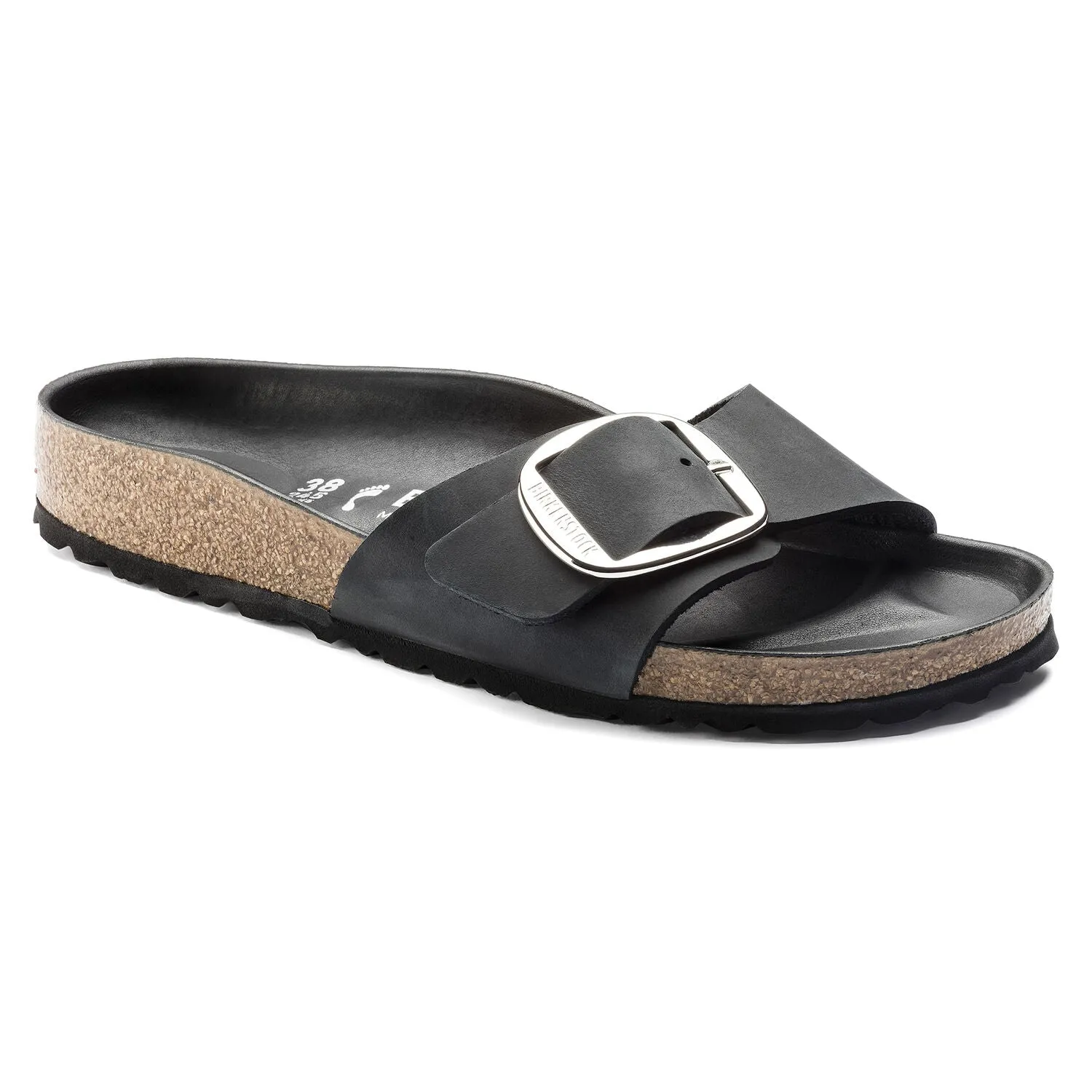 Birkenstock Women's Madrid Big Buckle Oiled Leather (Black)