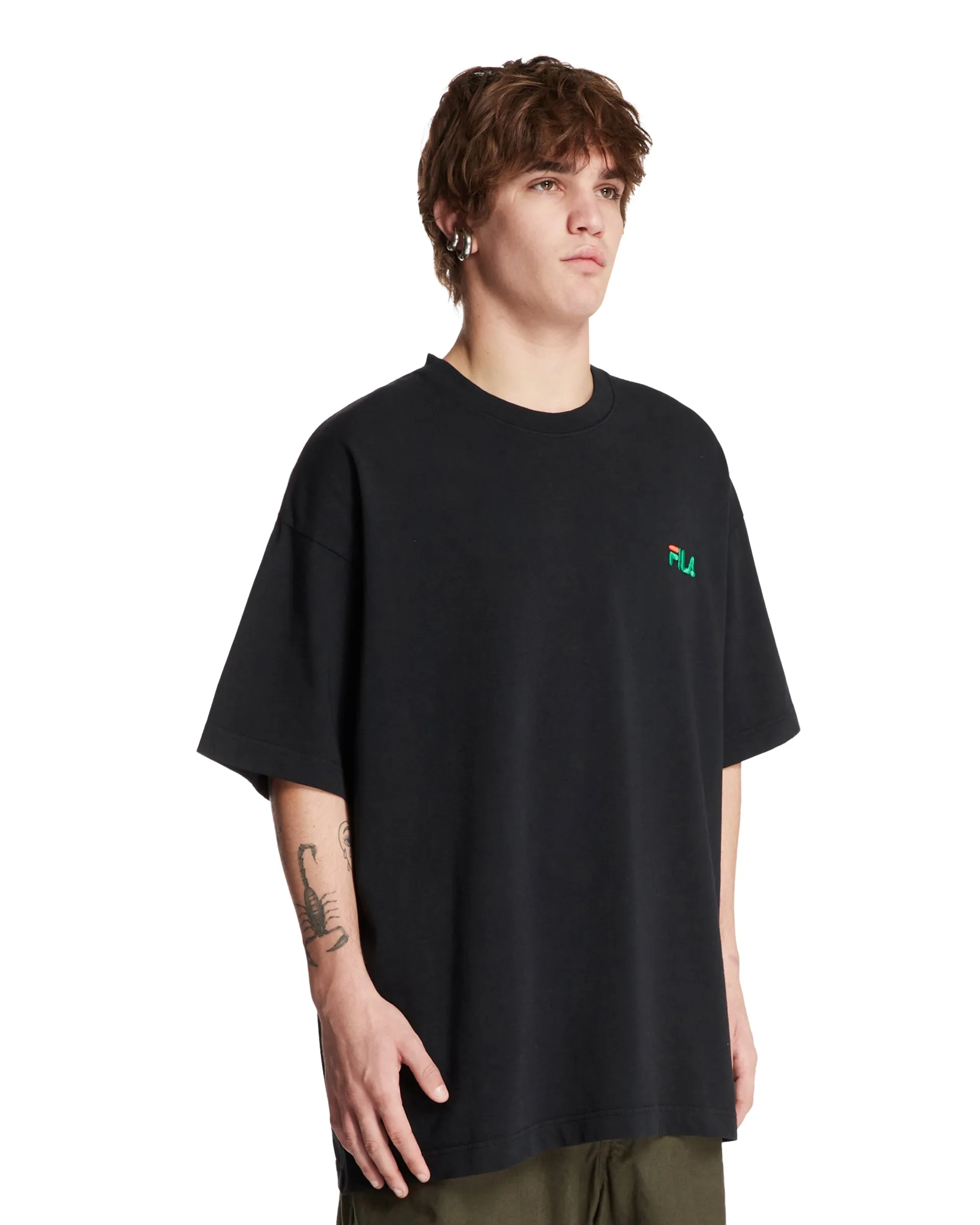 Black Cotton F  T-shirt