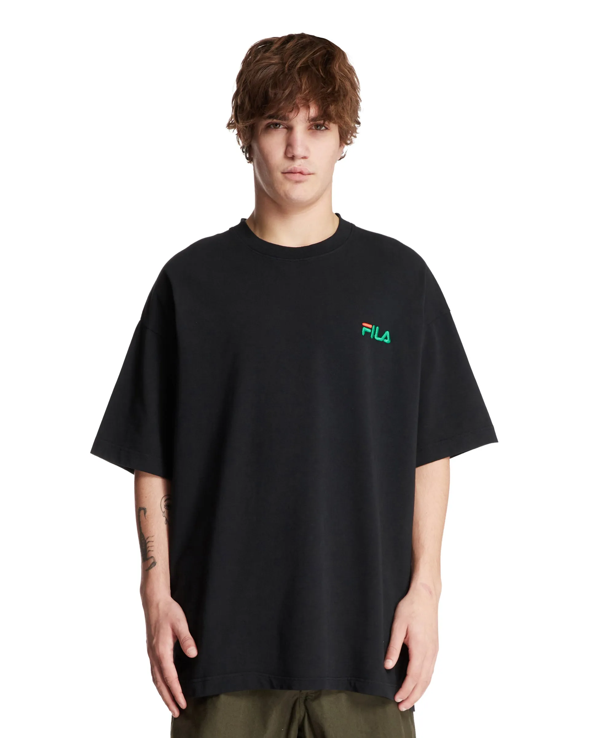 Black Cotton F  T-shirt