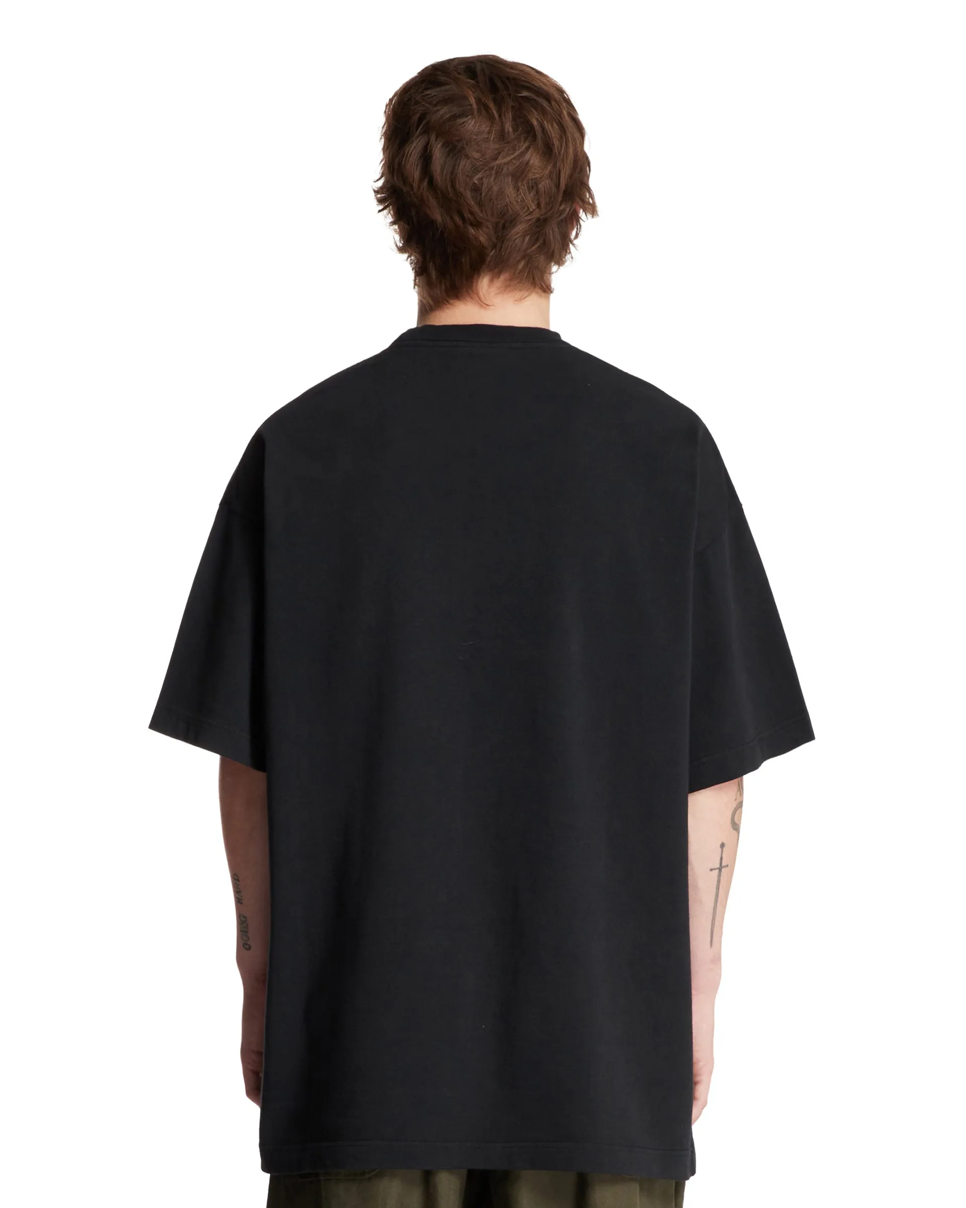 Black Cotton F  T-shirt